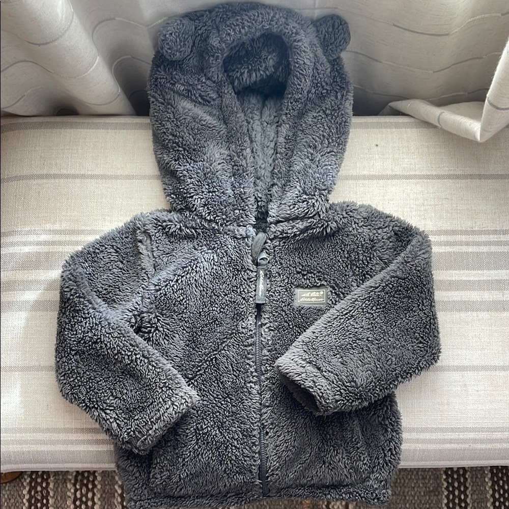 Cozy Gray Fleece Baby Hoodie